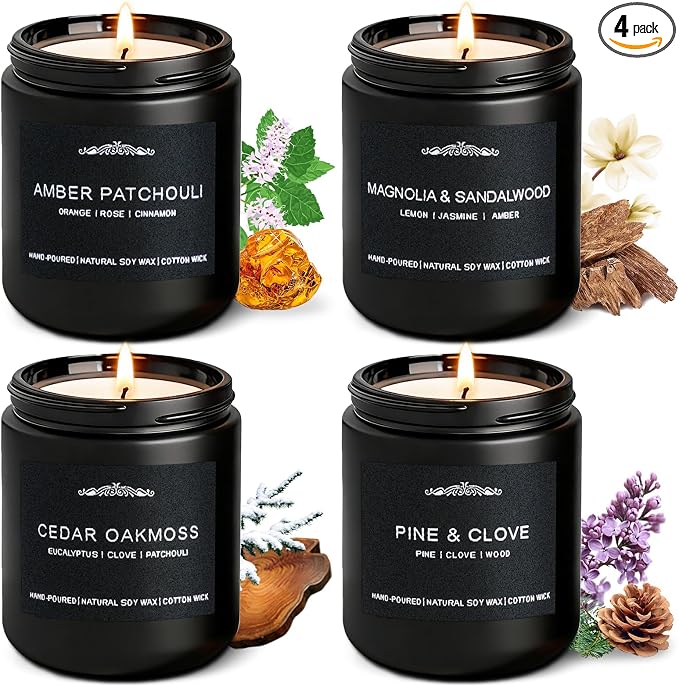 Men Candles Gift Set - 28oz Soy Wax 200h Long Lasting Candle, product image