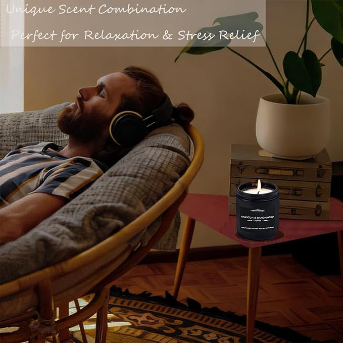 Men Candles Gift Set - 28oz Soy Wax 200h Long Lasting Candle, alternate product view 4