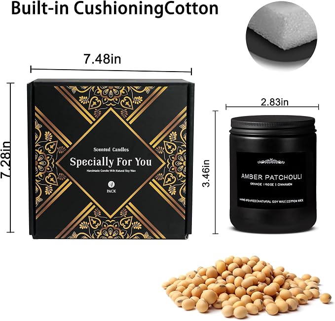 Men Candles Gift Set - 28oz Soy Wax 200h Long Lasting Candle, alternate product view 9