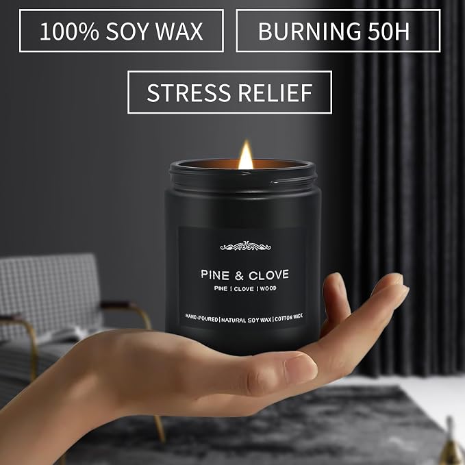 Men Candles Gift Set - 28oz Soy Wax 200h Long Lasting Candle, alternate product view 10