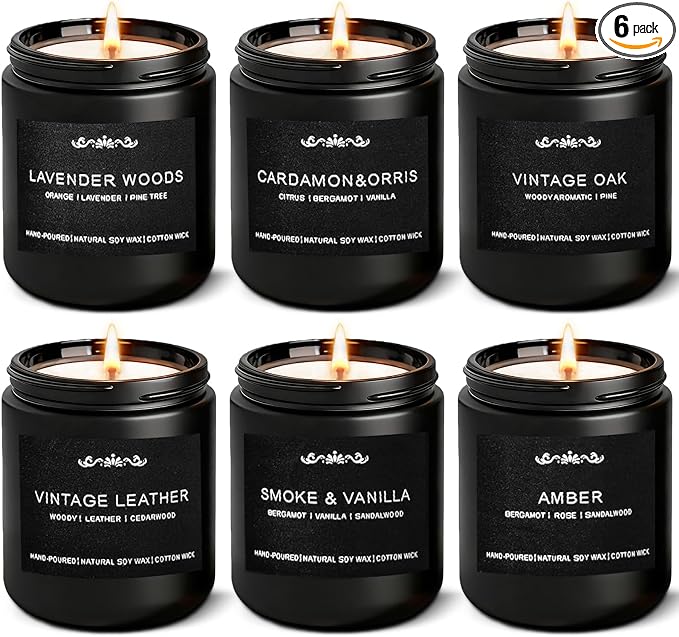 Scented Candles for Men - 42oz Soy Wax 300h Long Lasting Candle, product image