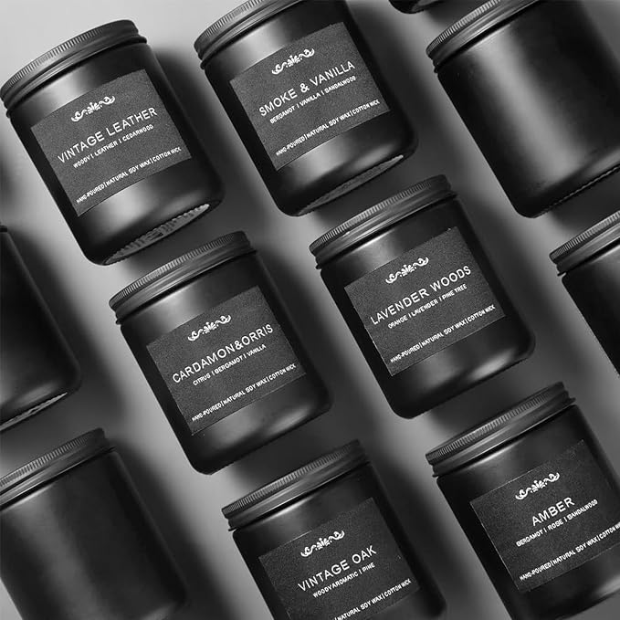 Scented Candles for Men - 42oz Soy Wax 300h Long Lasting Candle, alternate product view 2