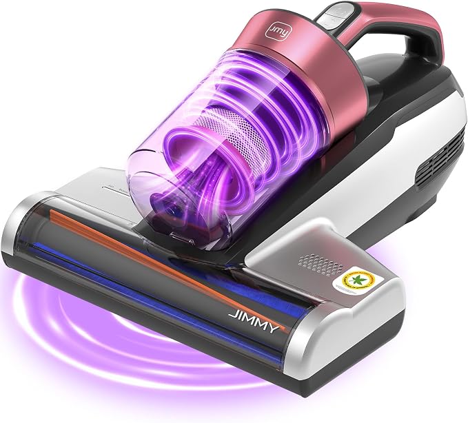 Mattress Vacuum Cleaner, Bed Vacuum Cleaner with UV-C Light & Ultrasonic, 15Kpa Suction 500W Powerful Handheld Vacuums for