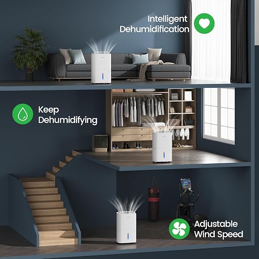 Max 80 Pint/D(Standard 62Pint/D) Energy Star Home Dehumidifier for Spaces up to 5,000 Sq., alternate product view 5