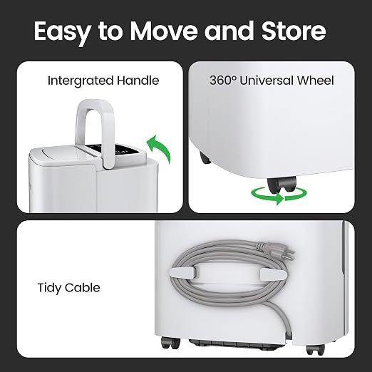 Max 80 Pint/D(Standard 62Pint/D) Energy Star Home Dehumidifier for Spaces up to 5,000 Sq., alternate product view 6
