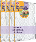 Max Allergen & Odor Reduction 10x20x1 Air and Furnace Filter, MERV 11, 4-Pack, product image