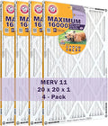 Max Allergen & Odor Reduction 20x20x1 Air and Furnace Filter, MERV 11, 4-Pack, product image