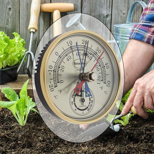 Max Min Thermometer and Hygrometer - Ideal Greenhouse Thermometer and Humidity Meter to Monitor Maximum and Minimum
