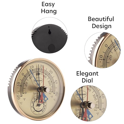 Max Min Thermometer and Hygrometer - Ideal Greenhouse Thermometer and Humidity Meter to Monitor Maximum and Minimum