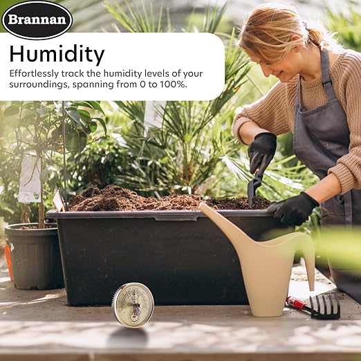 Max Min Thermometer and Hygrometer - Ideal Greenhouse Thermometer and Humidity Meter to Monitor Maximum and Minimum