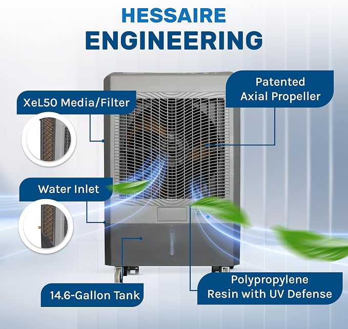 MC61M 5,300 CFM 3-Speed Portable Evaporative Cooler, alternate product view 7