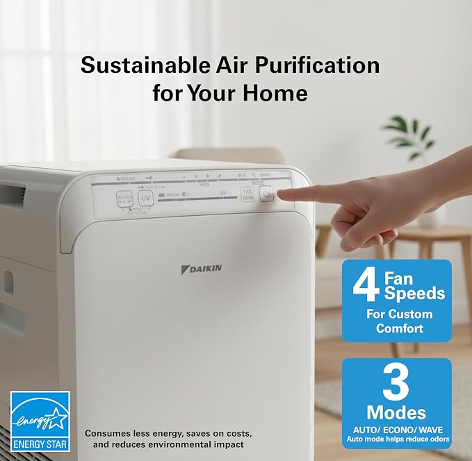 MCB50YSAU Room Air Purifier for Home, HEPA, Activated Carbon, Pre-Filter and UVC LED Light, Zero Ozone Product, CARB