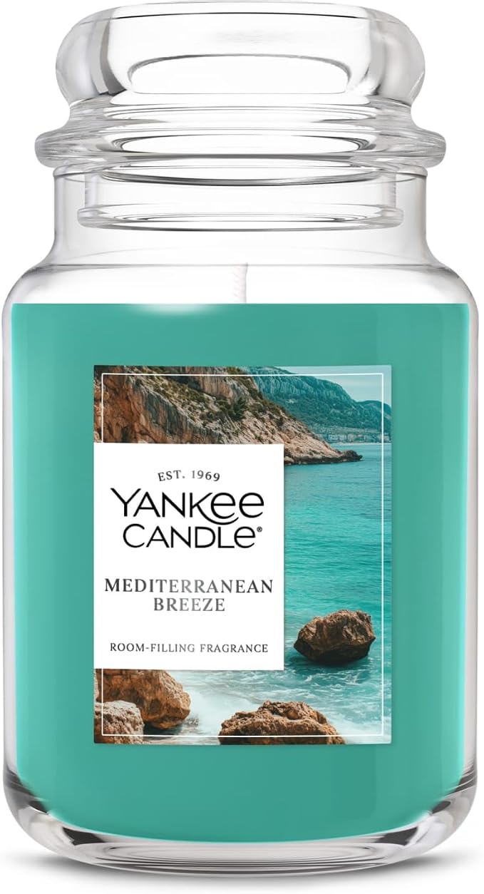Mediterranean Breeze, Scented Candle, 22oz Large Jar with up to 150 Hour Burn Time, Giftable, product image
