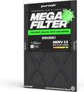 MegaFilter - 20x30x1 Air Filter MERV 13 Activated CarbonTech Defense - Heavy Duty 3 Layer Furnace Filters