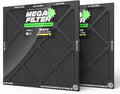 MegaFilter - 24x24x1 Air Filter MERV 13 Activated CarbonTech Defense - Heavy Duty 3 Layer Furnace Filters