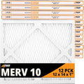 MERV 10 Air Filters, 12x14x1 – MPR 1000 Pleated HVAC AC Furnace Filter Replacement for Home, Pack of 12, product image