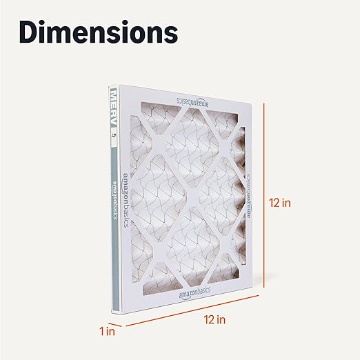 MERV 5 AC Furnace Air Filter, 12x12x1 inches, 6-Pack (Actual size: 11.75" x 11.75" x 0.75"), alternate product view 5