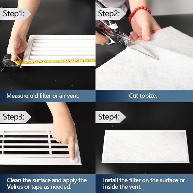 MERV 8 Air Vent Filters,20" x 98" Cut to Fit Air Filter (60+ Filters),Electrostatic Filter Media for Air Vents,Air, alternate