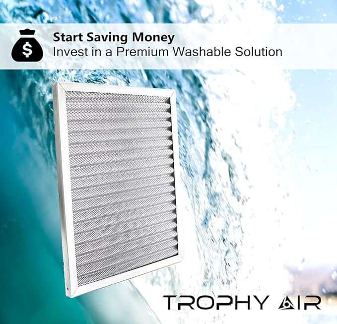 Merv 8 | Washable & Reusuable AC/Furnace Filter | Lifetime HVAC & Furnace Air Filter | Washable | Superior particle-holding