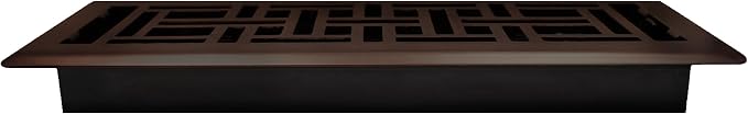 Metal Oriental Decorative Air Vent Cover 4x12 Floor Register – Adjustable Control Lever – AC Floor Vent Covers for Home Floor