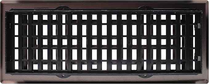 Metal Oriental Decorative Air Vent Cover 4x12 Floor Register – Adjustable Control Lever – AC Floor Vent Covers for Home Floor