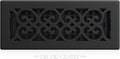 Metal Scroll Decorative Air Vent Cover 4x12 Floor Register – Adjustable Control Lever – AC Floor Vent Covers for Home Floor