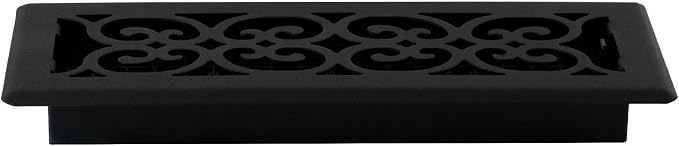 Metal Scroll Decorative Air Vent Cover 4x12 Floor Register – Adjustable Control Lever – AC Floor Vent Covers for Home Floor