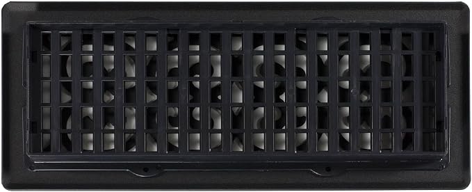 Metal Scroll Decorative Air Vent Cover 4x12 Floor Register – Adjustable Control Lever – AC Floor Vent Covers for Home Floor