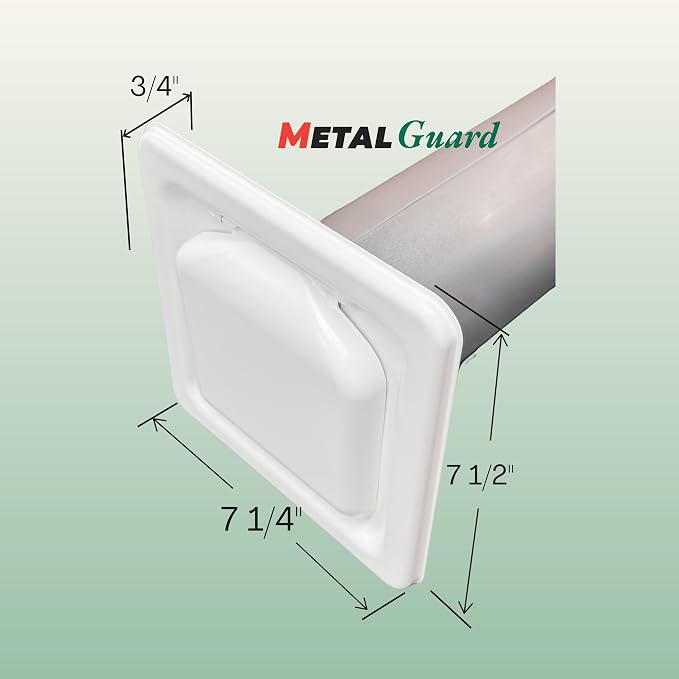 MetalGuard, Dual Door Dryer Vent Cover Outdoor 4 Inch, Powder-Coated Heavy Duty Steel, Pest Proof, Rust, alternate view 7