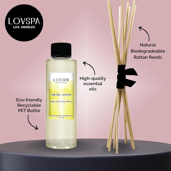 Meyer Lemon Diffuser Oil - Luxury Essential Oils for Diffuser Refill & Air Freshener Room Spray, alternate product view 2