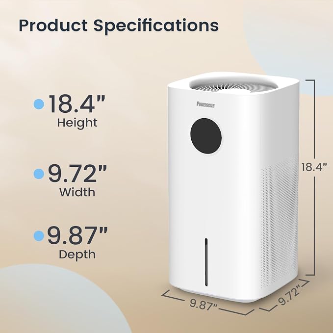MF6 Smart Evaporative Humidifiers for Bedroom, 1.8 Gal Top-Fill, Up to 700mL/h Mist-Free Output, alternate product view 7