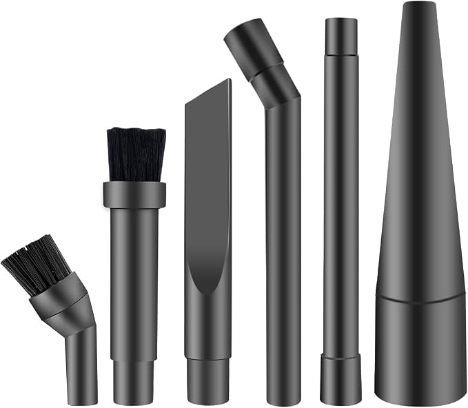 Micro Cleaning Nozzle Kit, 1-1/4" Detailed Cleaning Vacuum Attachments Vacuum Accessories for Compact Wet Dry Shop Vacuum, 6
