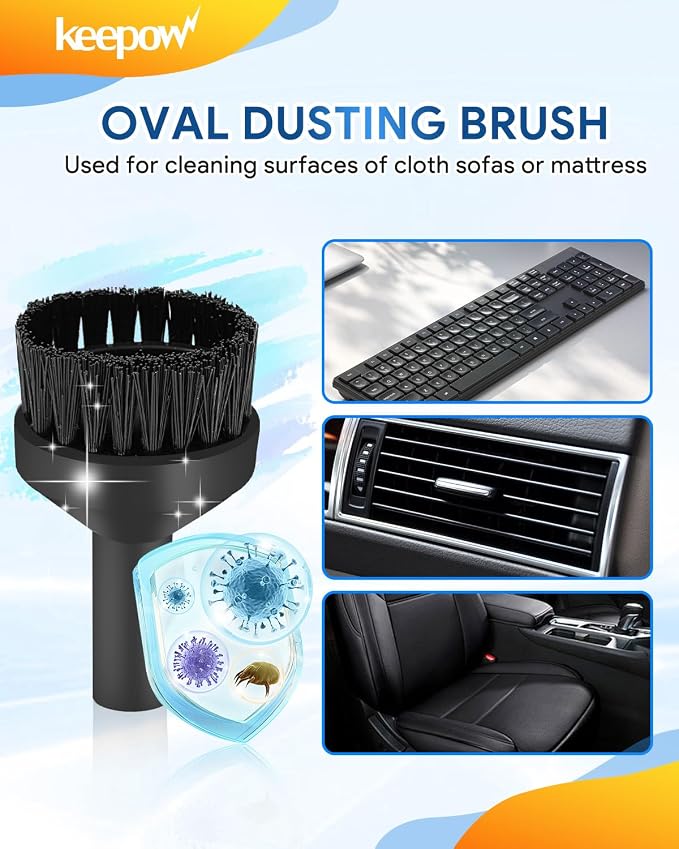 Micro Cleaning Nozzle Kit, 1-1/4" Detailed Cleaning Vacuum Attachments Vacuum Accessories for Compact Wet Dry Shop Vacuum, 6