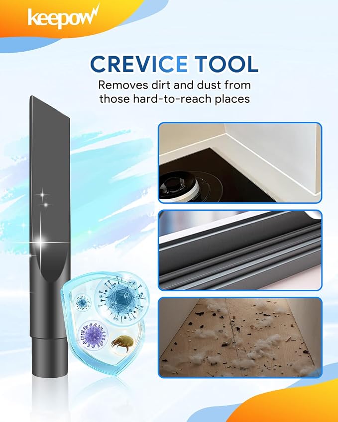 Micro Cleaning Nozzle Kit, 1-1/4" Detailed Cleaning Vacuum Attachments Vacuum Accessories for Compact Wet Dry Shop Vacuum, 6