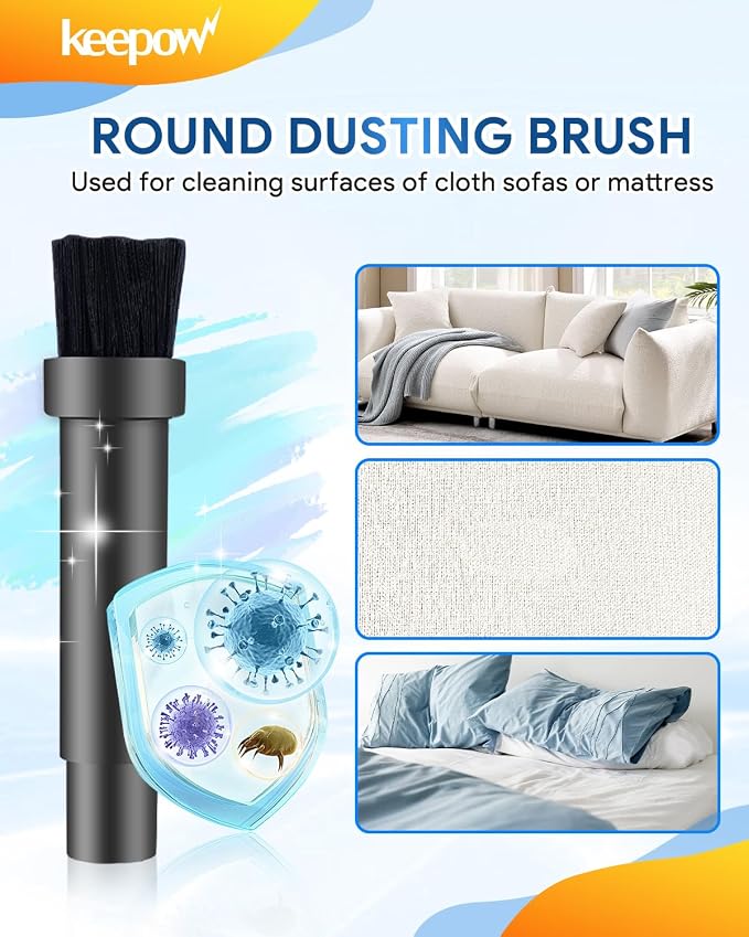Micro Cleaning Nozzle Kit, 1-1/4" Detailed Cleaning Vacuum Attachments Vacuum Accessories for Compact Wet Dry Shop Vacuum, 6