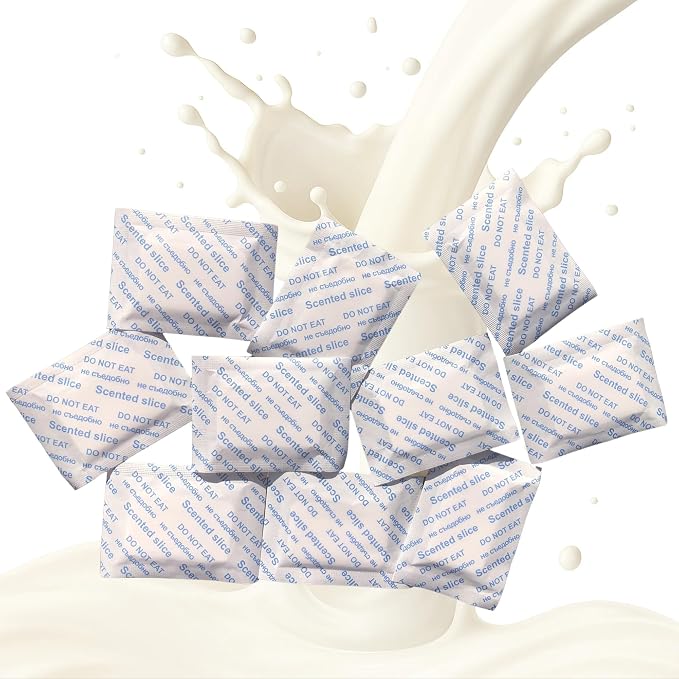 Milk Scented Sachets – Long-Lasting Odor Remover and Freshener for Shoes, Closets, Drawers, and Storage Spaces – Pack of 10