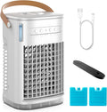 Mini Air Conditioner For USB Charging, Portable Evaporative Air Cooler w/Remote, Water Tank & 2 Ice Packs & 2 Sprays, 7H