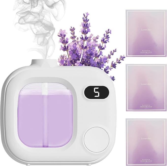 Mini Aromatherapy Diffuser - Cute and Compact Ultrasonic Essential Oil Diffuser with 5 Mist Levels for Home Office Car and