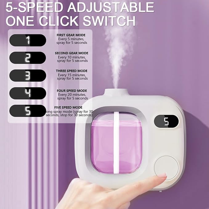 Mini Aromatherapy Diffuser - Cute and Compact Ultrasonic Essential Oil Diffuser with 5 Mist Levels for Home Office Car and