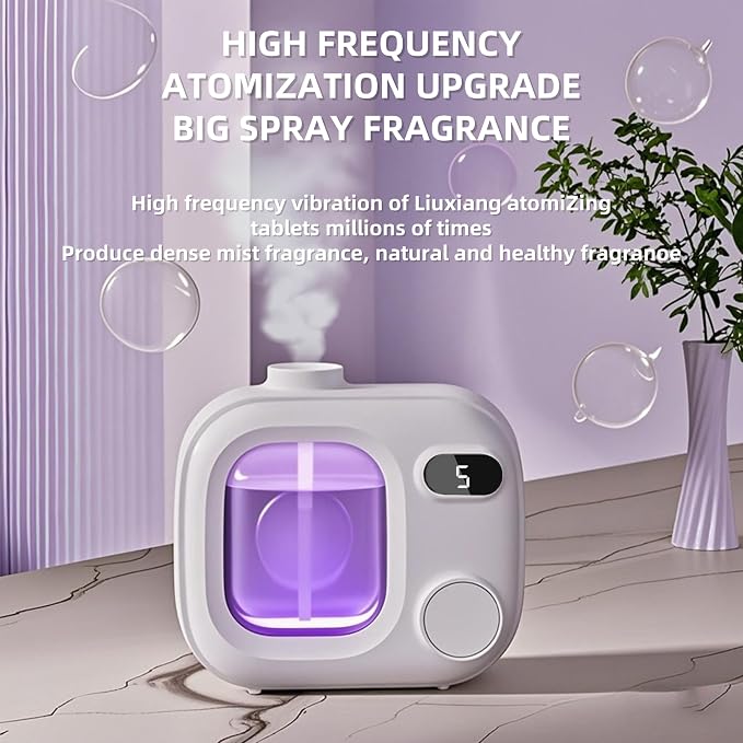 Mini Aromatherapy Diffuser - Cute and Compact Ultrasonic Essential Oil Diffuser with 5 Mist Levels for Home Office Car and