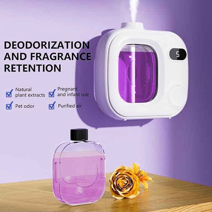 Mini Aromatherapy Diffuser - Cute and Compact Ultrasonic Essential Oil Diffuser with 5 Mist Levels for Home Office Car and