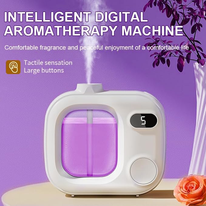 Mini Aromatherapy Diffuser - Cute and Compact Ultrasonic Essential Oil Diffuser with 5 Mist Levels for Home Office Car and