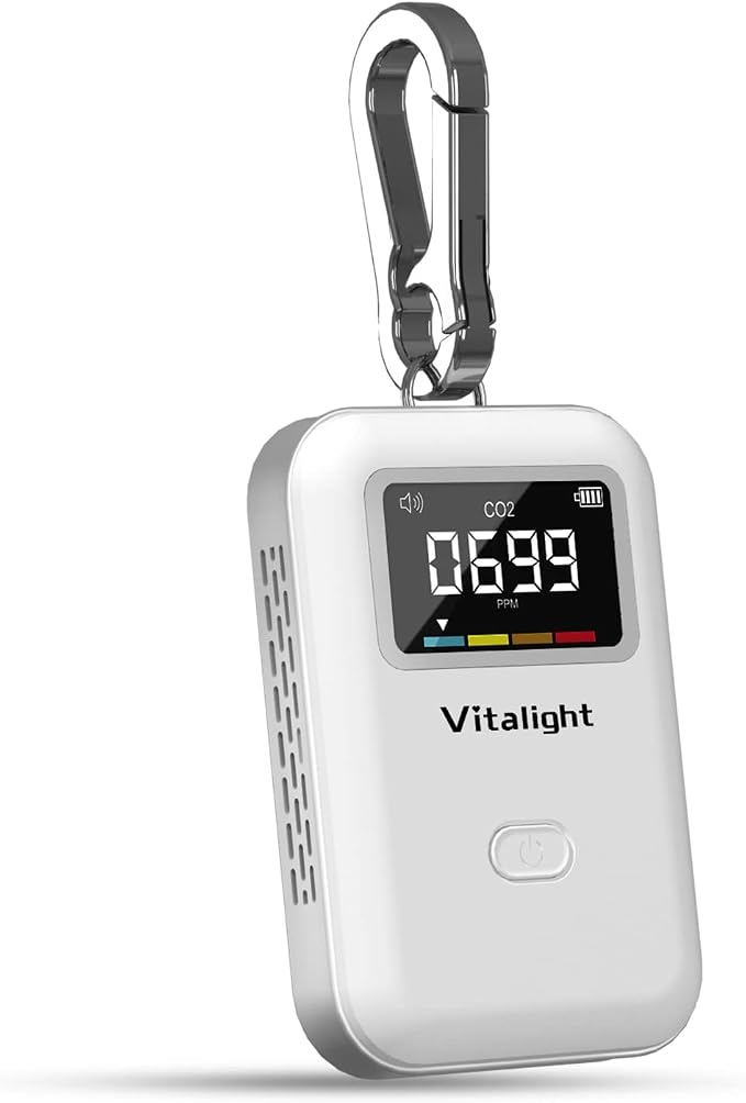 Mini CO2 Detector, Air Quality Monitor, Stylish and Lightweight CO2 Monitor for Travel Home Indoor,You Can Use Anywhere