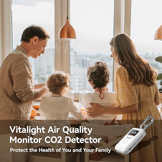 Mini CO2 Detector, Air Quality Monitor, Stylish and Lightweight CO2 Monitor for Travel Home Indoor,You Can Use Anywhere