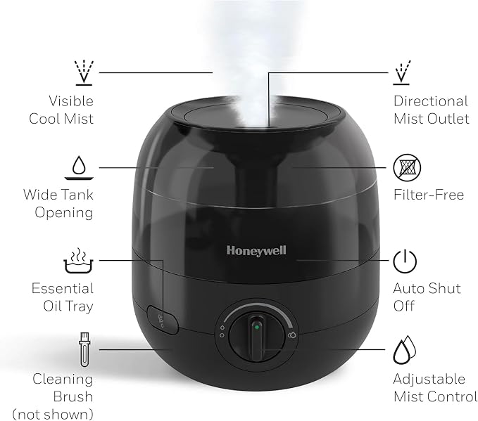 Mini Cool Mist humidifier, Easy to Fill and Clean, humidifier for small Bedroom, Kids Rooms, or office., alternate product
