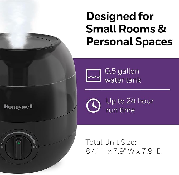 Mini Cool Mist humidifier, Easy to Fill and Clean, humidifier for small Bedroom, Kids Rooms, or office., alternate product
