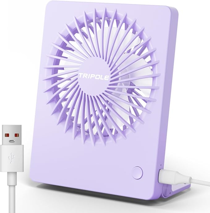 Mini Desk Fan USB Powered Portable Fan Small Personal Fan 3 Speeds Strong Airflow Table Fan for Travel Home Office Bedroom