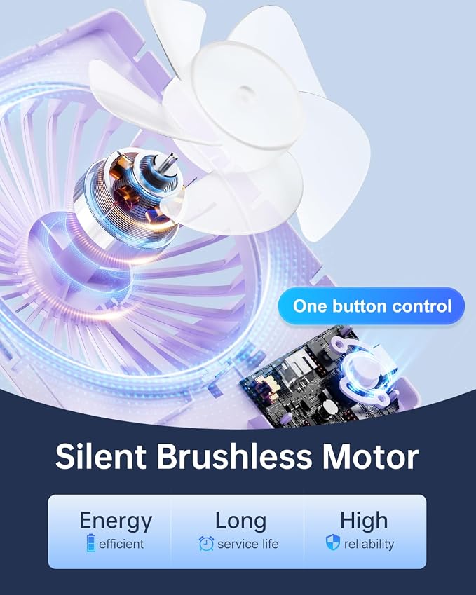 Mini Desk Fan USB Powered Portable Fan Small Personal Fan 3 Speeds Strong Airflow Table Fan for Travel Home Office Bedroom