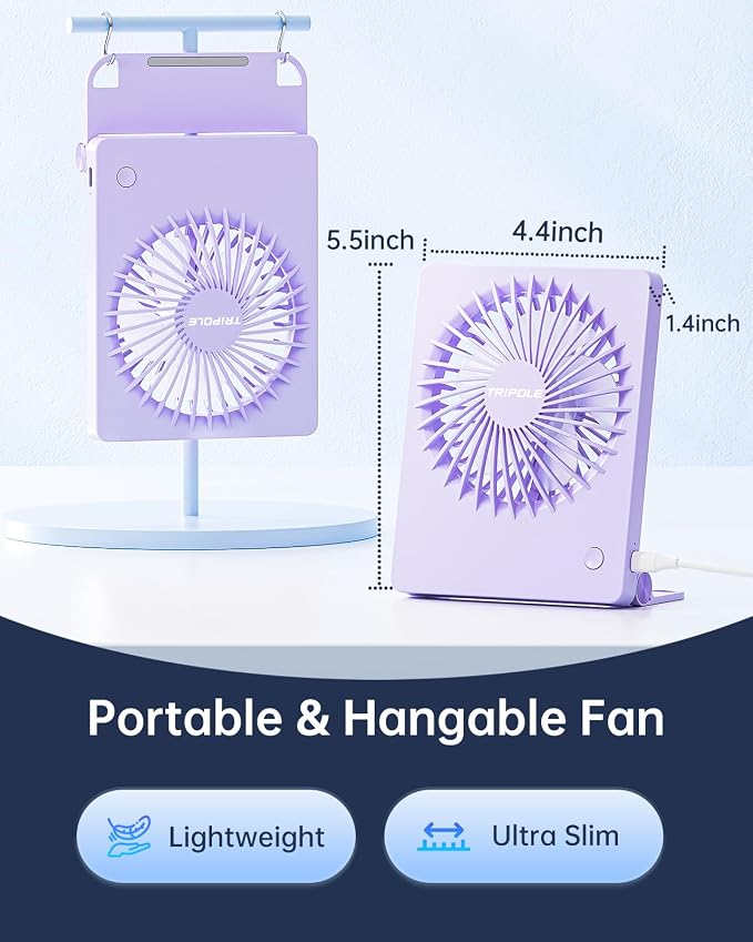 Mini Desk Fan USB Powered Portable Fan Small Personal Fan 3 Speeds Strong Airflow Table Fan for Travel Home Office Bedroom