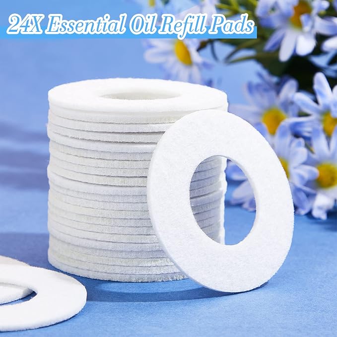 Mini Diffuser Refill Pads Microfiber Absorbing Pads Circle Essential Aromatherapy Pads Round Refill Aroma Pad for Oil Fan
